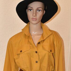 Vintage Betty Barclay Yellow button-down dress US 8 - NWOT